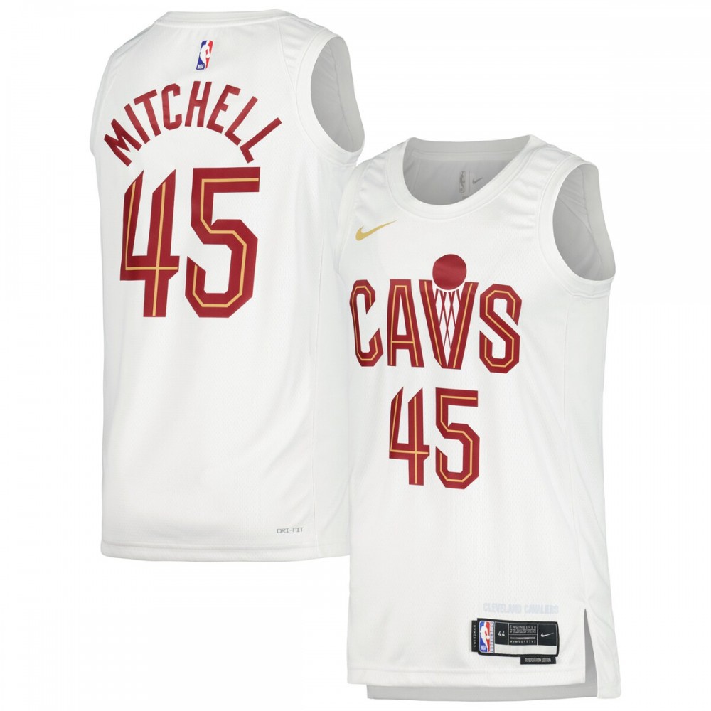 Donovan Mitchell Cleveland Cavaliers Unisex Swingman Jersey - Association Edition - White-Pro Kit Vault | Brand New 26/27 Sports Jerseys
